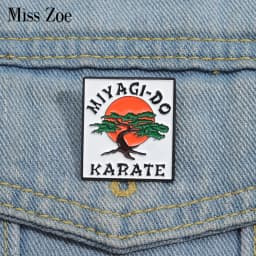 Miyagi-Do Karate Enamel Pins Custom Martial Arts Fan Brooches Lapel Badges Cartoon Jewelry Gift for Kids Friends