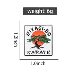 Miyagi-Do Karate Enamel Pins Custom Martial Arts Fan Brooches Lapel Badges Cartoon Jewelry Gift for Kids Friends