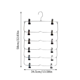 Multi Functional Folding Multi-Layer Pants Rack, Hanger, Household Anti Slip And Seamless Wardrobe Storage Tool
