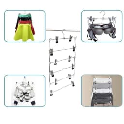 Multi Functional Folding Multi-Layer Pants Rack, Hanger, Household Anti Slip And Seamless Wardrobe Storage Tool