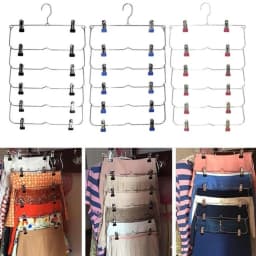 Multi Functional Folding Multi-Layer Pants Rack, Hanger, Household Anti Slip And Seamless Wardrobe Storage Tool