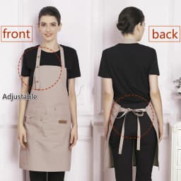 Custom Company Shop LOGO Kitchen Aprons For Woman Men Chef Work Grill Restaurant Bar Shop Cafes Beauty Nails Studios Uniform