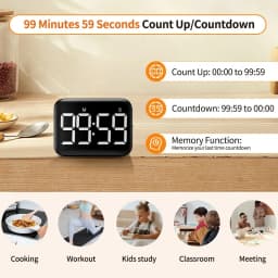 Countdown Magnetic Kitchen Timer For Cooking with Count Up Large Display Magnetic Kitchen Timer for Cooking Classroom Office