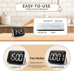 Countdown Magnetic Kitchen Timer For Cooking with Count Up Large Display Magnetic Kitchen Timer for Cooking Classroom Office
