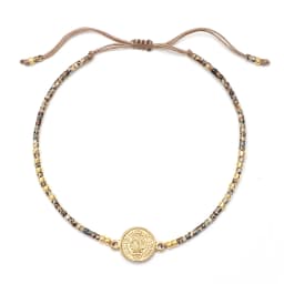 Antique Gold Color Saint Benedict of Nursia Stainless Steel Bracelet Glass Bead Rope Chain for Men Women Wholesale