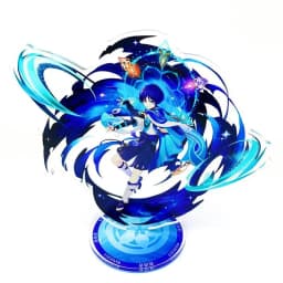 Anime Figure Genshin Impact Furina Arlecchino Xiao Yae Miko Yelan Acrylic Stand Model Plate Desk Decor Standing Sign Fans Gift