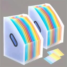 1pc Vertical Portable Folder, Expandable Organ Bag, Multi-layer Student Specific Paper Organizer, Office Files Available