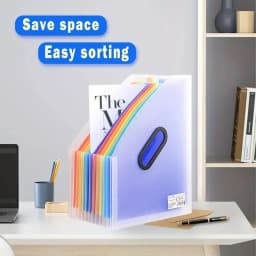 1pc Vertical Portable Folder, Expandable Organ Bag, Multi-layer Student Specific Paper Organizer, Office Files Available