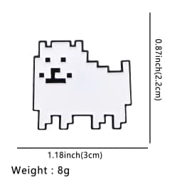 Pixel Dog Enamel Pins Creative Animal Brooches Lapel Badges Cartoon Jewelry Clothing Accessories Gift for Kids Friends