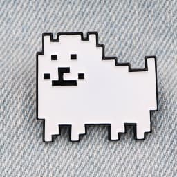 Pixel Dog Enamel Pins Creative Animal Brooches Lapel Badges Cartoon Jewelry Clothing Accessories Gift for Kids Friends