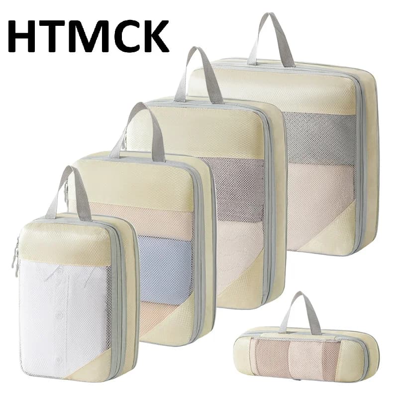 Travel Storage Organizer Bag Set, Portable Luggage Pouch for Garments,Underwear,Socks,Toiletries,Cosmetics Home Travel