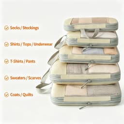 Travel Storage Organizer Bag Set, Portable Luggage Pouch for Garments,Underwear,Socks,Toiletries,Cosmetics Home Travel