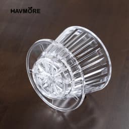 Wave Coffee Dripper 1-2Cups Crystal Eye Pour Over Coffee Dripper With Coffee Filter Papers 50 Sheets Coffee Filter Set