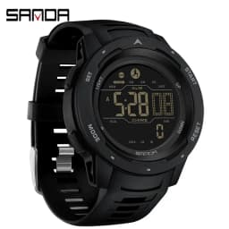 SANDA 2145 Men's Sports Watch, Pedometer & Calorie Counter, 50M Waterproof LED Digital Military Wristwatch, Relogio Masculino