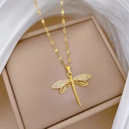 Cute Elephant Cubic Zirconia Pendant Necklaces For Women and Men Golden Copper Metal Necklace Versatile Daily Party Jewelry