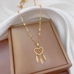 Cute Elephant Cubic Zirconia Pendant Necklaces For Women and Men Golden Copper Metal Necklace Versatile Daily Party Jewelry