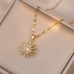 Cute Elephant Cubic Zirconia Pendant Necklaces For Women and Men Golden Copper Metal Necklace Versatile Daily Party Jewelry