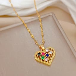 Cute Elephant Cubic Zirconia Pendant Necklaces For Women and Men Golden Copper Metal Necklace Versatile Daily Party Jewelry