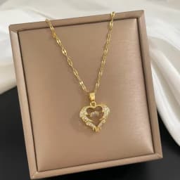 Cute Elephant Cubic Zirconia Pendant Necklaces For Women and Men Golden Copper Metal Necklace Versatile Daily Party Jewelry