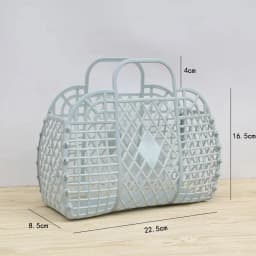 Detachable Shower Basket Plastic Bath Basket Bathroom Hollow Wash Storage Basket Shopping Basket Home Storage Organization