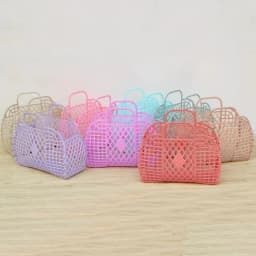 Detachable Shower Basket Plastic Bath Basket Bathroom Hollow Wash Storage Basket Shopping Basket Home Storage Organization