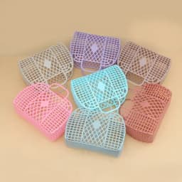 Detachable Shower Basket Plastic Bath Basket Bathroom Hollow Wash Storage Basket Shopping Basket Home Storage Organization
