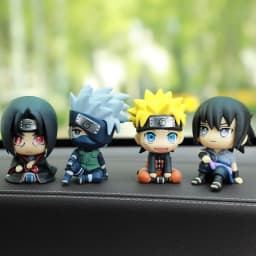 Naruto Anime Figure Sasuke Kakashi Itachi 9cm PVC Q Version Statue Model For Room Bedroom Decor Gift