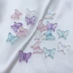 50pcs/Lot 13x16mm Ab Colorful Butterfly Acrylic Beads For Needlework Jewelry Making Diy Bracelet Necklace Keychain Accessoires