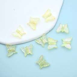 50pcs/Lot 13x16mm Ab Colorful Butterfly Acrylic Beads For Needlework Jewelry Making Diy Bracelet Necklace Keychain Accessoires