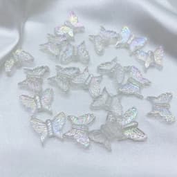 50pcs/Lot 13x16mm Ab Colorful Butterfly Acrylic Beads For Needlework Jewelry Making Diy Bracelet Necklace Keychain Accessoires