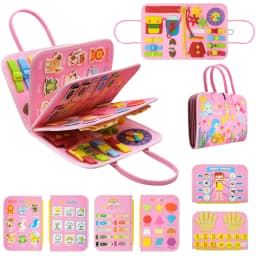 Montessori Toys Busy Board Sensory Activity Developing Board for Motor Skills,Learning Board for Toddlers Birthday gift