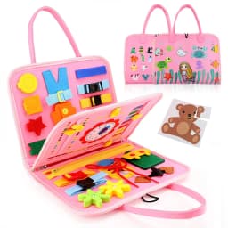 Montessori Toys Busy Board Sensory Activity Developing Board for Motor Skills,Learning Board for Toddlers Birthday gift