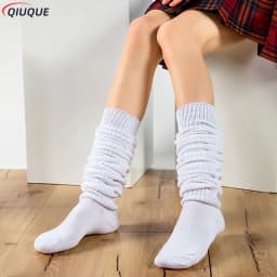White Black Loose Socks Slouch Boots Stockings JK Uniform Accessories Leg Warmers Cosplay Socks for Women Girls