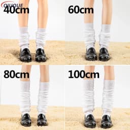 White Black Loose Socks Slouch Boots Stockings JK Uniform Accessories Leg Warmers Cosplay Socks for Women Girls
