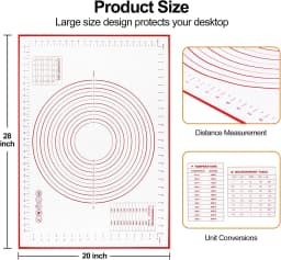 New Oversize 80/70/60cm Silicone Baking Mat Pastry Rolling Kneading Pad Kitchen Crepes Pizza Dough Non-stick Pan Pastry Mat