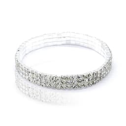 Fashion Rhinestone Tennis Anklet For Women Multi-layer Crystal Elastic Chain On Leg Female Summer Beach Ankle Bracelet Jewelry