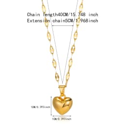 Stainless Steel Gold Beloved Charm Pendant Necklace for Women New Trend Girls Clavicle Chain Jewelry Holiday Gift