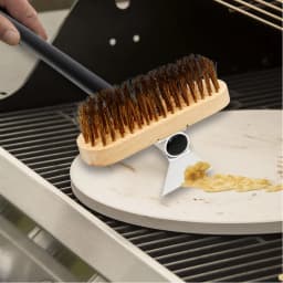 Pizza Oven Brush Copper Stove Brush Bristle Brass Wood Long Handle Grill Cleaning Oven Brush for Small Oven Kitchen Tool