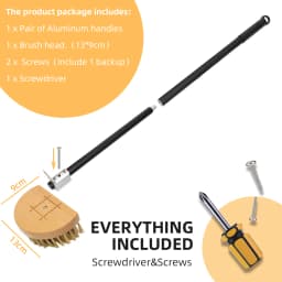 Pizza Oven Brush Copper Stove Brush Bristle Brass Wood Long Handle Grill Cleaning Oven Brush for Small Oven Kitchen Tool