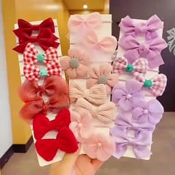 10pcs Hair Accessories Girls Scrunchies Aesthetic Lacos De Cabelo Infantil Bands Kids Bandeaux Elastiquec Headbands Bandes Cute
