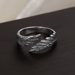 2pcs Vintage Angel Bat Wing Demon Eye Hip Hop Adjustable Couples Rings for Men Women Retro Silver Color Jewelry Party Daily