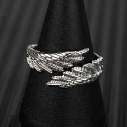 2pcs Vintage Angel Bat Wing Demon Eye Hip Hop Adjustable Couples Rings for Men Women Retro Silver Color Jewelry Party Daily