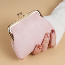 2024 New Retro Purse Ladies Short Purse Buckle Candy Colored Coin Purse Purse Change Purse
