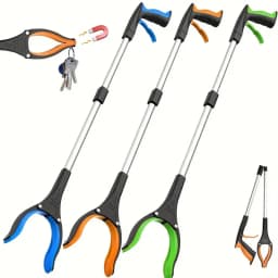 1pc Thickened Aluminum Alloy Folding Type Garbage Clip Pick Up Device Household Cleaning Ring Fire Pliers Pick Up Sanitary Clip