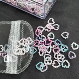 50pcs/bag Random Color Luminous Resin Charms Love Heart Nails Decoration Glow in The Dark Scepter Nail Art Accessories Parts