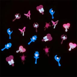50pcs/bag Random Color Luminous Resin Charms Love Heart Nails Decoration Glow in The Dark Scepter Nail Art Accessories Parts
