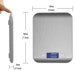 5kg/10kg Digital Kitchen Scale LED Display 5kg/1g Stainless Steel Panel Electronic Scales Home Jewelry Food Snacks Weighing