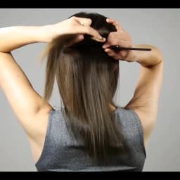 LANSA 7Clips Long Straight Synthetic Clip On Hair Extensions Cheveux Clip Naturel High Temperature Fiber Black Brown Hairpiece