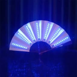 GlowFan Pro Original LED Light Up Folding Hand Fan, Portable Luminous Handheld Fan for Party Decoration
