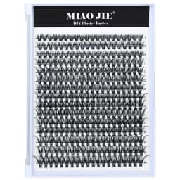 320PCS DIY Mix Clusters Kit 30D/40D Individual False Eyeashes Wispy Fluffy with Applicator Tools Self-Grafting At Home